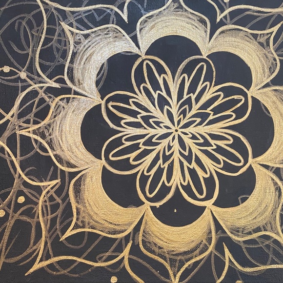 LARGE 4 piece shade shifting angry mandalas gold - Picture 4 of 5